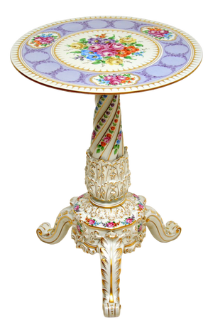 Porcelain Side Table in the style of Dresden for Von Schierholz, 1950s