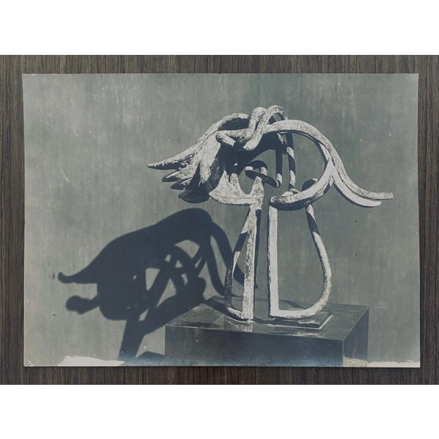 Marc Vaux, Vintage Silver Gelatin Photograph Jacques Lipchitz Sculpture Photo Signed, 1930 For Sale In Miami - Image 6 of 6