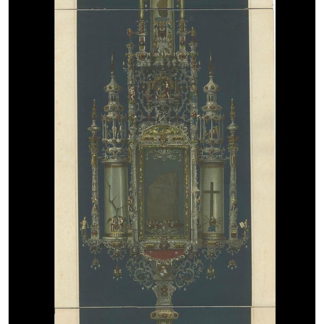 Bavarian Altars Architectural Triptych, 1874, Set of 3 For Sale - Image 9 of 15