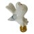 1960s White Dove Porcelain Figurine Lamp Finial For Sale