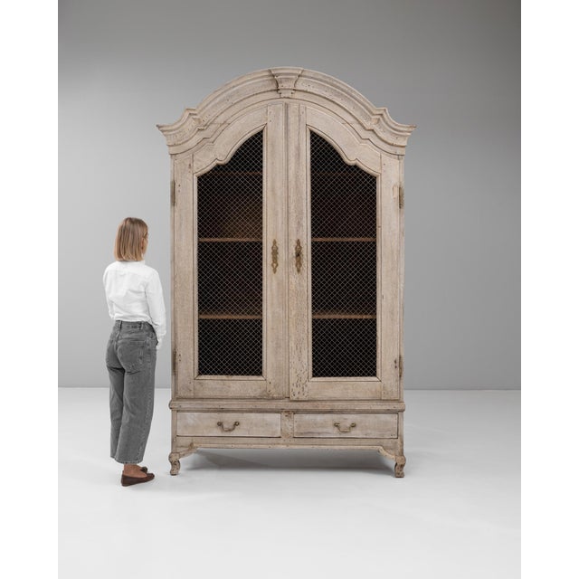 19th Century French Louis XV Style Cabinet with Wire Mesh Doors For Sale - Image 18 of 18