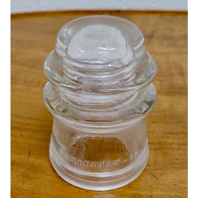 Early 20th Century Vintage Hemingray 17 Clear Glass Insulator For Sale - Image 5 of 10