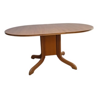 Mid-Century Oval Drop Leaf Gateleg Dining Table in Teak from Morris of Glasgow, 1970s For Sale