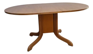 Mid-Century Oval Drop Leaf Gateleg Dining Table in Teak from Morris of Glasgow, 1970s
