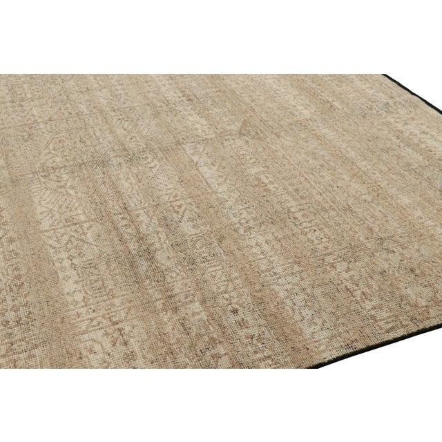 Contemporary Rug & Kilim’s Mamluk Style Rug with Geometric Floral Patterns in Beige-Brown - 5x8 For Sale - Image 3 of 6