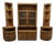 Teak Wall Unit by Nathan Furniture with 2 Corner & 1 Main Unit, 1980s, Set of 3 For Sale
