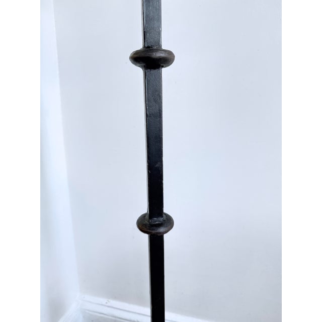 Antique, Gothic Revival, Wrought Iron Floor Candlestand / Torchere For Sale - Image 10 of 10