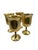 Vintage Mid Century Modern Solid Brass Goblets – Set of 4 For Sale - Image 9 of 12