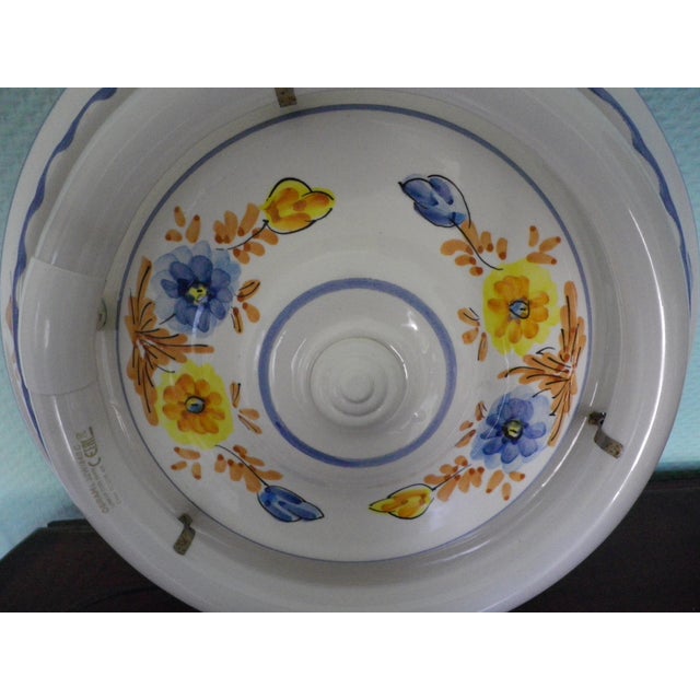 Hand-Painted Porcelain Ceiling Light, 1960s For Sale - Image 3 of 11