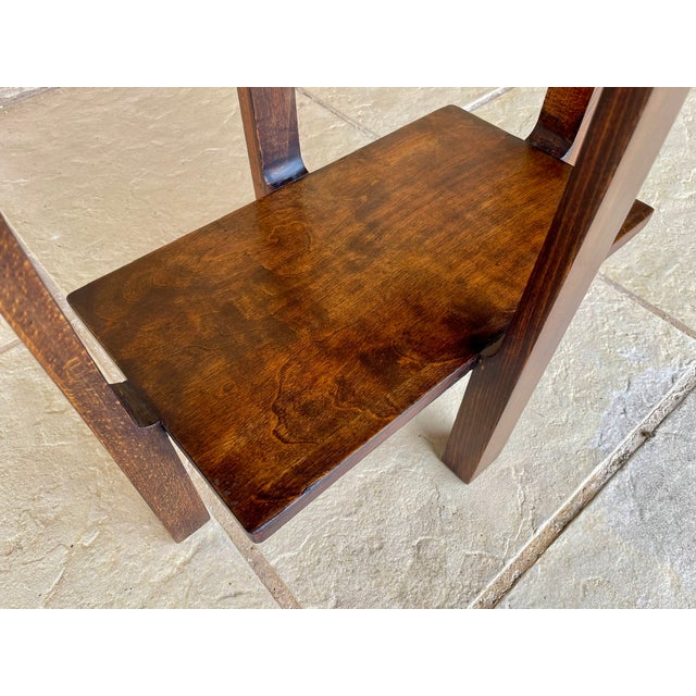 Art Deco Walnut Three-Tiered Side Table, 1938 For Sale - Image 18 of 18