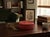1990s Oriental Asian Black Red Lacquer Round Relief Scenery Accent Box For Sale - Image 5 of 11