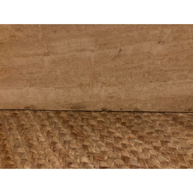 Mid 20th Century Mid 20th Century Triangle Travertine Coffee Table For Sale - Image 5 of 6