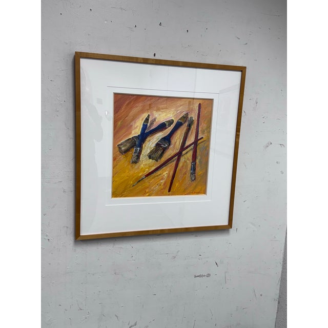 Abstract Circa 2011 Albert E. Smith Abstract Painting, Framed For Sale - Image 3 of 12