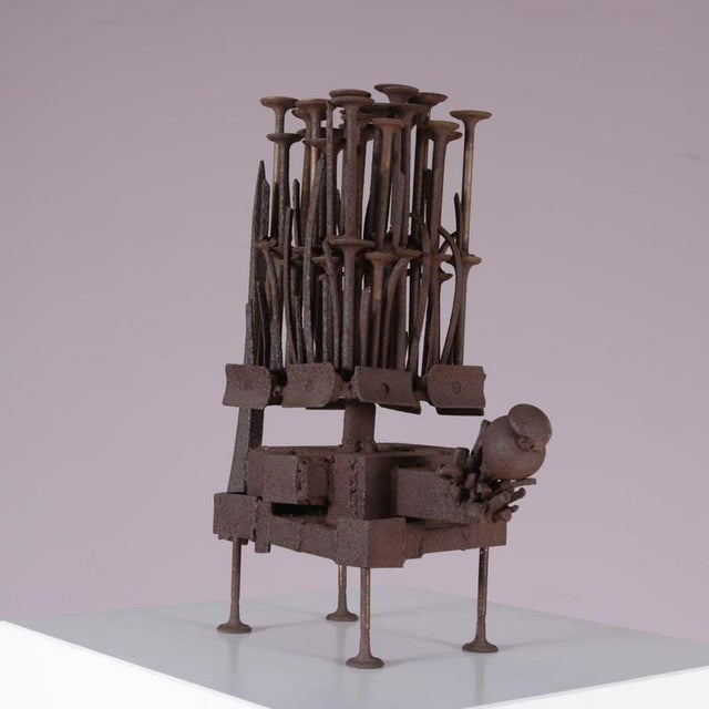 Brutalist Metal Artwork from Frans De Boer Lichtveld, 1970s For Sale - Image 15 of 15