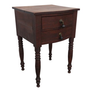 Empire Late 1800s Tall Large Nightstand Side End Table For Sale