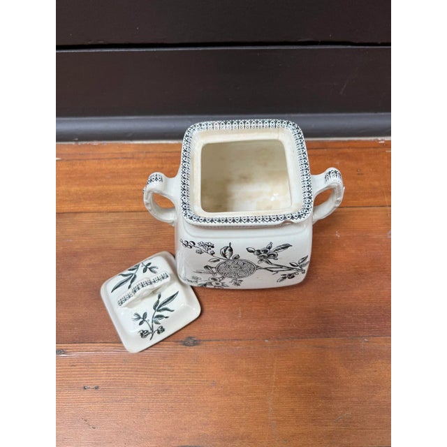 Marked “Algerie” (pattern name) by N.W.P England. circa 1880. Sugar 6.25” H x 6” W x 4” D 2.5” opening Creamer 3.75” H x...