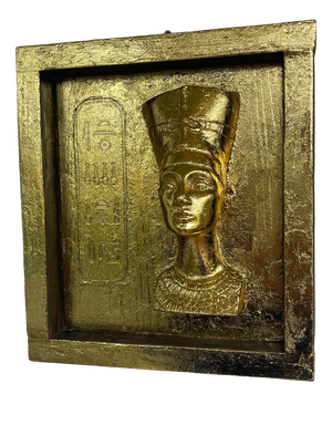 Egyptian Sculpture of Queen Nefertiti in Gold Leaf & Pine from Jumaart, 2024