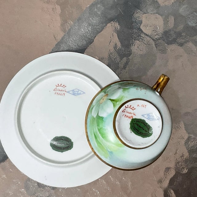 Antique Ginori Teacup and Saucer Circa 1890 For Sale In Reno/Lake Tahoe - Image 6 of 6