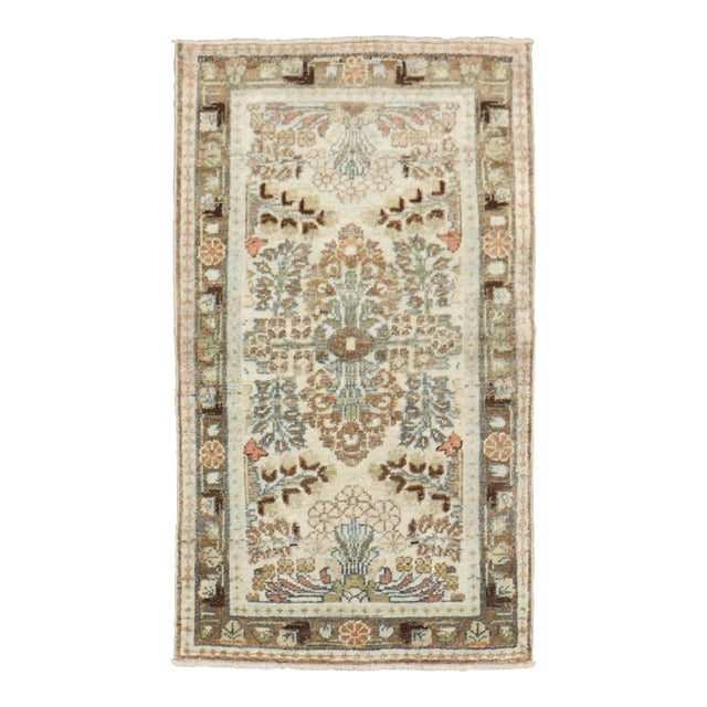 Antique Persian Hamedan Small Powder Room Rug - 1'11" x 3'2" For Sale