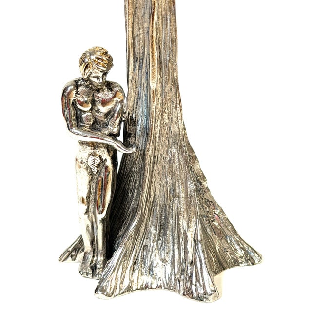 Silver Yaacov Heller Adam and Eve Sterling Silver Candlesticks, Pair, 1993 For Sale - Image 8 of 18