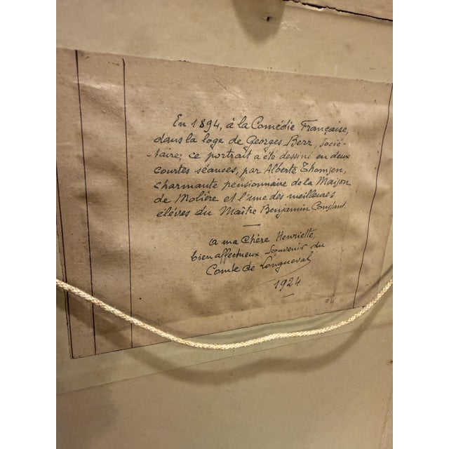 Portrait of the Count of Longueval, 1894, Artwork on Paper, Framed, in Good conditions. Designed 1890 to 1919