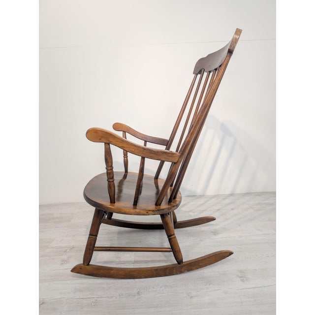 Wooden Rocking Chair, 1960s For Sale - Image 10 of 12