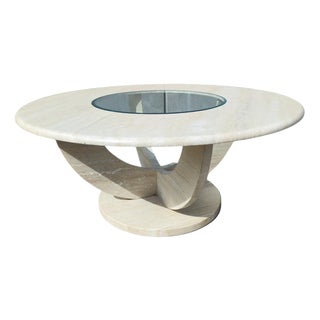 Italian Travertine Coffee Table, 1970s For Sale