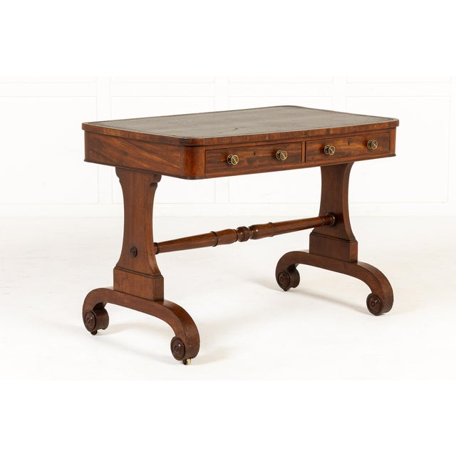 English Regency Mahogany Library Table For Sale - Image 10 of 12