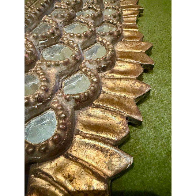 Vintage Peruvian Sunburst Mirror For Sale In New York - Image 6 of 6