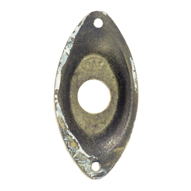 1930s 1930s Corbin Cast Brass Oval Web Fitzroy Door Knobs For Sale - Image 5 of 6