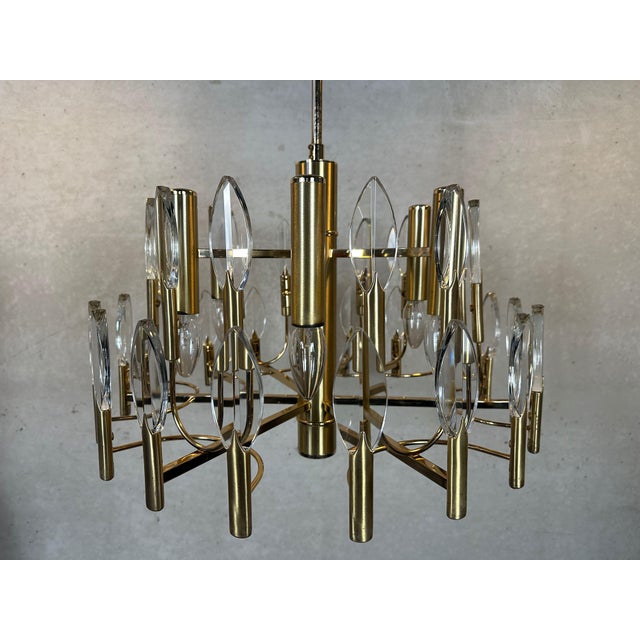 Vintage Chandelier by Oscar Torlasco for Stilkronen, 1970s For Sale - Image 11 of 11