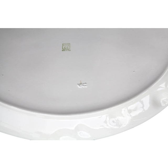 Ceramic Late 20th Century Oval Ceramic Seafood Platter For Sale - Image 7 of 9