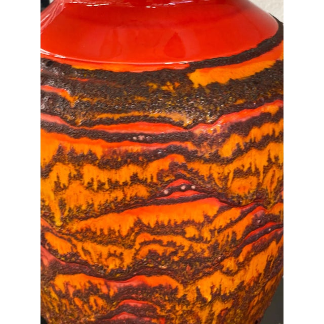 Lava Glaze Ceramic Lamps - A Pair For Sale - Image 12 of 13