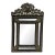 Gorgeous Antique Mirror 19th Century Dutch Ebony and Brass Repousse Cushion For Sale