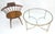 Transparent Italian Round 38" Brushed Chrome & Brass Bezel & leg Glass Top Coffee Table For Sale - Image 8 of 12