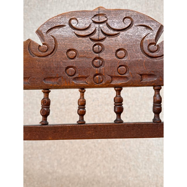 Early 1900s Handmade Vintage California Mission-Style Children's Chairs Pair For Sale - Image 9 of 12