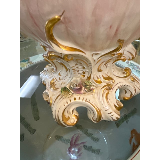 Antique Capodimonte Style Italian Porcelain Center Piece