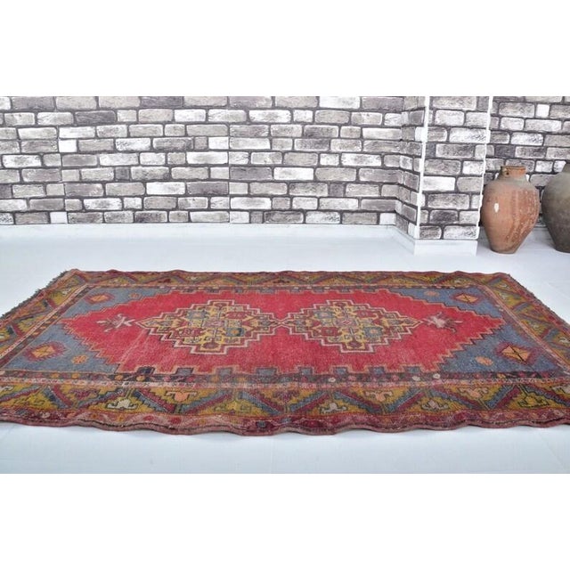 Textile Decorative Red Floor Carpet For Sale - Image 7 of 10