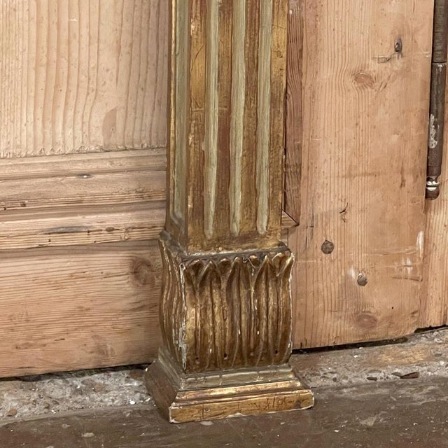 19th Century French Louis XVI Marble Top Painted Console For Sale - Image 12 of 13