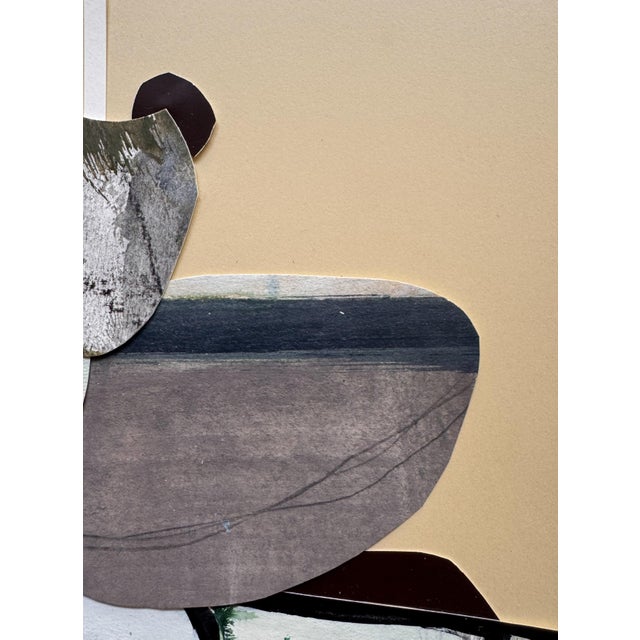 "Vessel 5" Original Mixed-Media Framed Collage on Paper by Zac Woodiel For Sale In Little Rock - Image 6 of 11