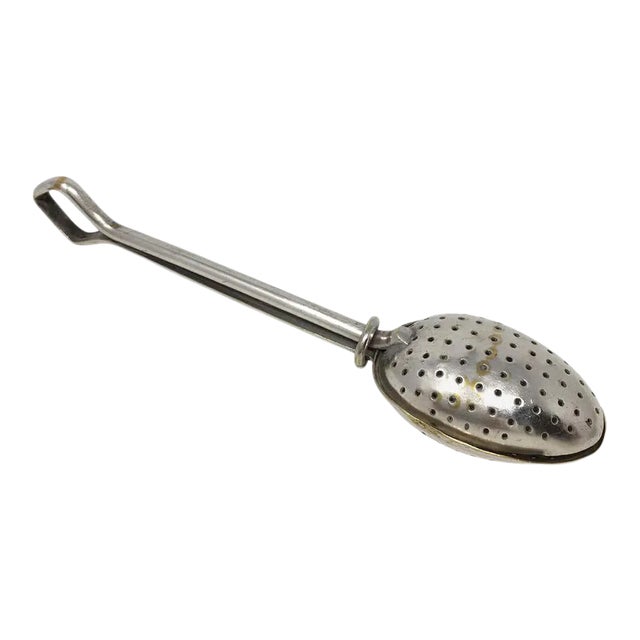 Vintage Silverplate Tea Infuser Steeper Strainer Spoon For Sale