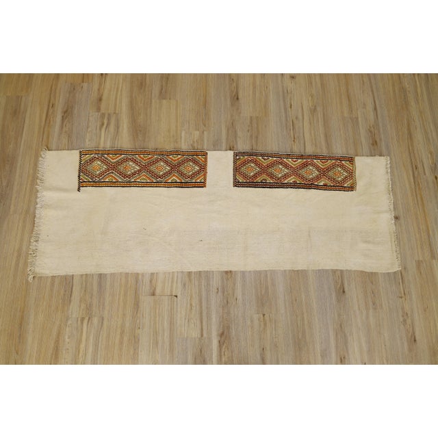 1970s Scandinavian Cream Ethnic Kilim Rug For Sale - Image 4 of 13