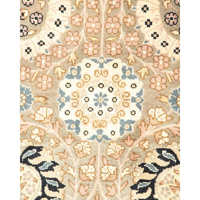 Traditional Mogul, One-of-a-Kind Hand-Knotted Area Rug in Light Gray, 3' 1" x 14' 7" For Sale - Image 3 of 8
