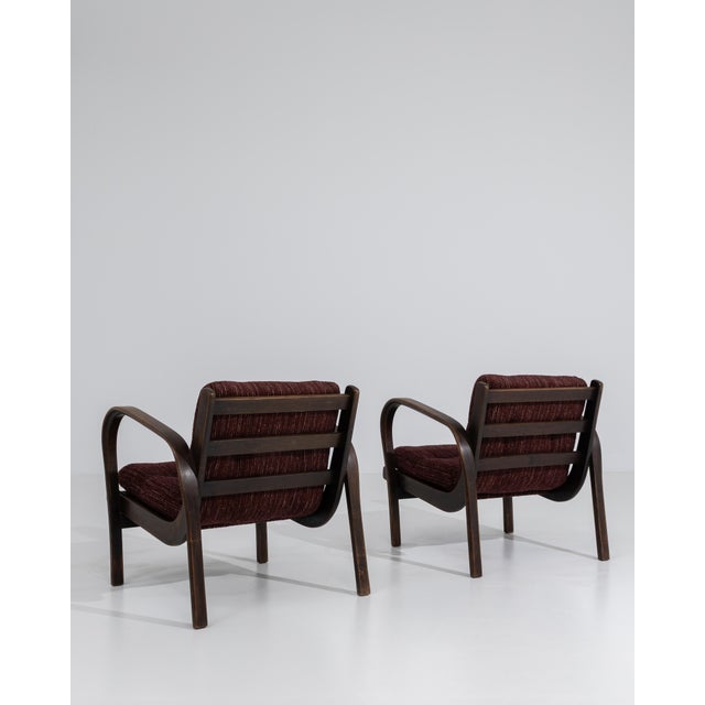 Pair Of H-237 Upholstered Bentwood Armchairs By Kozelka And Kropacek For Sale - Image 11 of 11