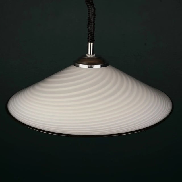 Vintage Swirl Murano Glass Pendant Lamp, Italy, 1970s For Sale - Image 16 of 16