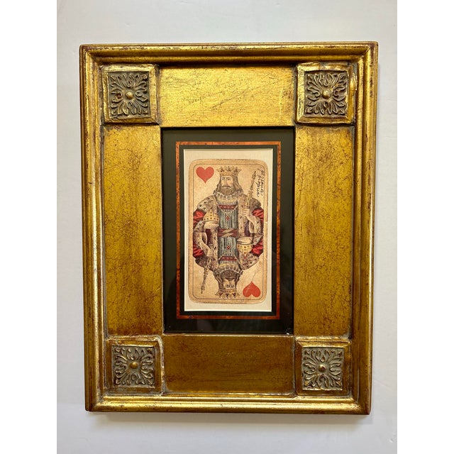 Pair of 19th C. French Playing Cards Framed For Sale - Image 4 of 6