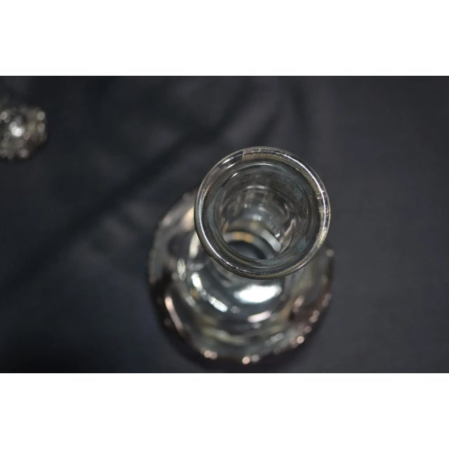 France, 1960s Glass Carafe, on Feet and Pewter Decoration With Its Cap For Sale - Image 10 of 12