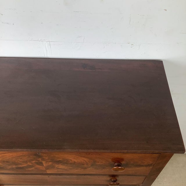 Brown 19th Century American Country Empire Four-Drawer Chest For Sale - Image 8 of 18