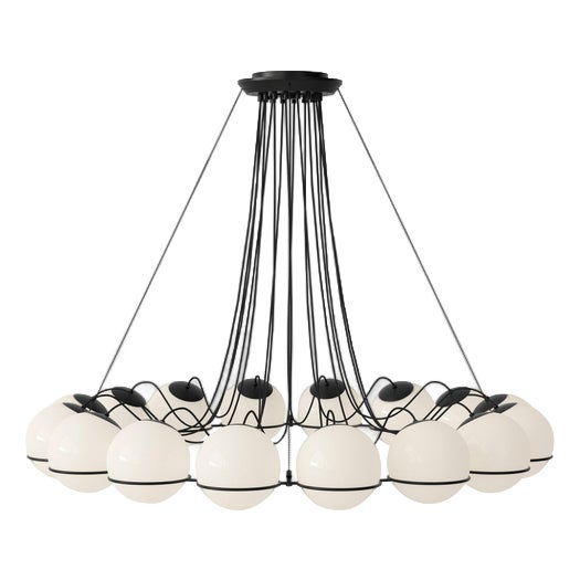 Model 2109/16/20 Lamp with Black Structure for Astep by Gino Sarfatti For Sale