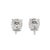 Unisex 14k White Gold 4 Prong Push Back 1.60ct Round Diamond Stud Earrings, A Pair For Sale - Image 4 of 8